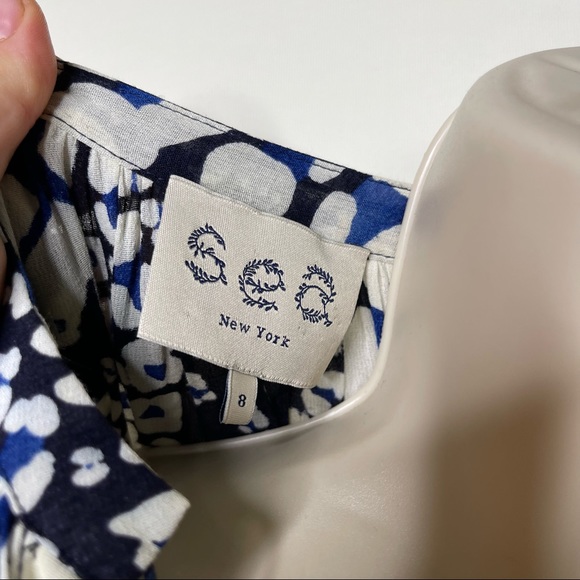 Sea New York maxi sleeveless dress in blue black white leopard print size 8 - Picture 6 of 9